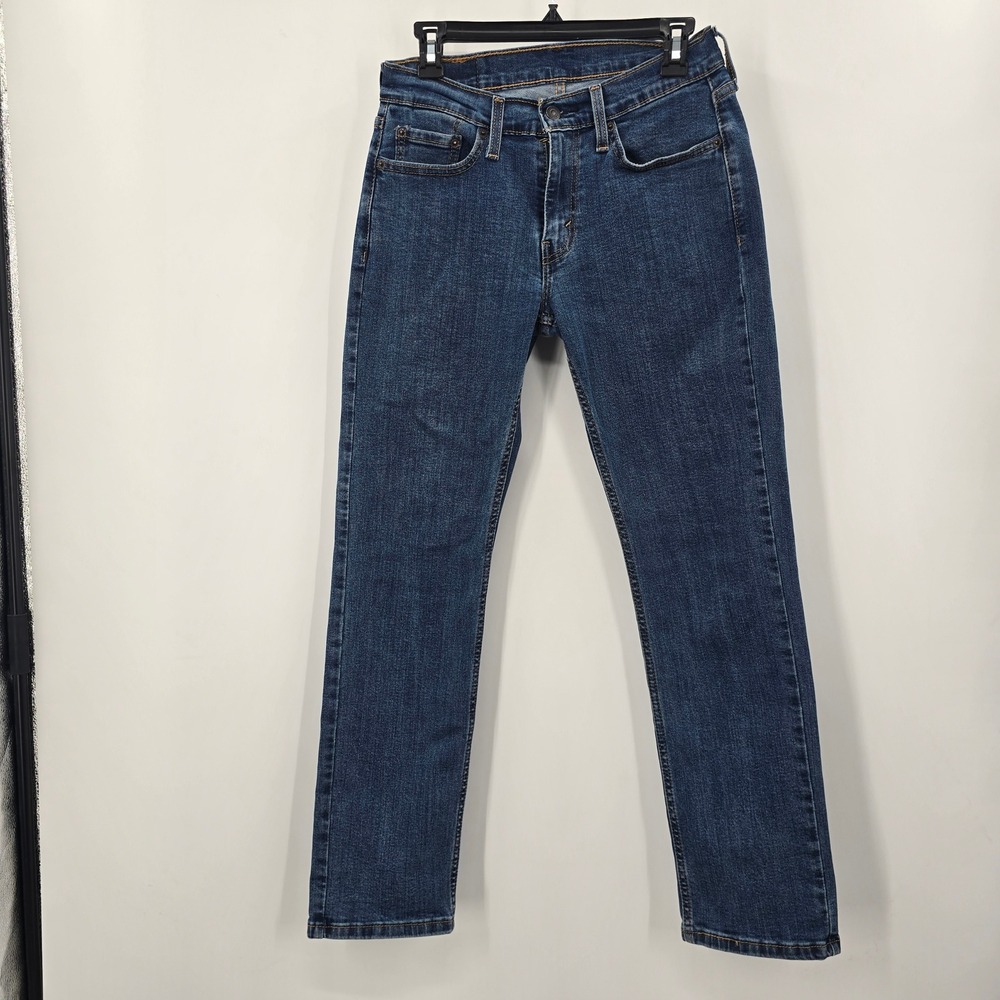 Levis 514 Straight Fit Jeans Mens 28x30 Dark Wash Blue Denim Pants 00514-3364